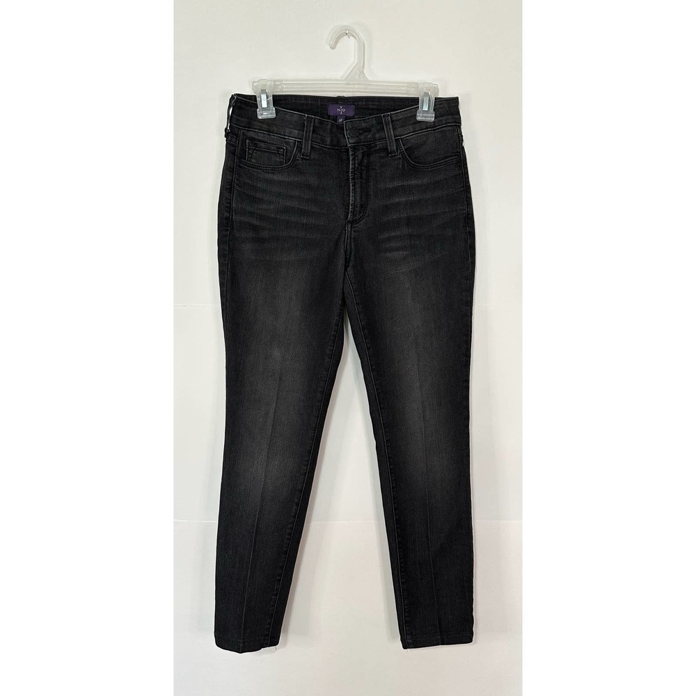 NYDJ jeans legging denim size 6P black charcoal wash